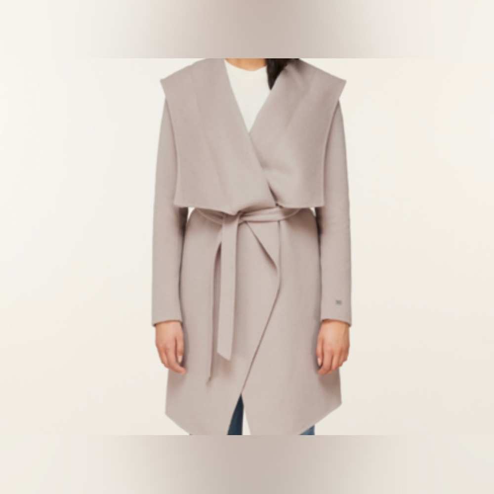Soia and Kyo Wool Wrap Coat Jacket (Two Tone)